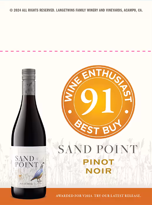 Sand Point Pinot Noir Shelf Talkers preview