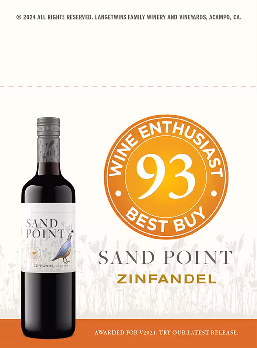 Sand Point Zinfandel Shelf Talkers preview