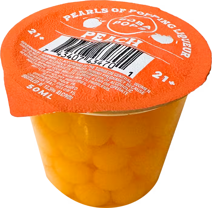 Boba Pops 50mL Peach Liqueur Product Shot preview