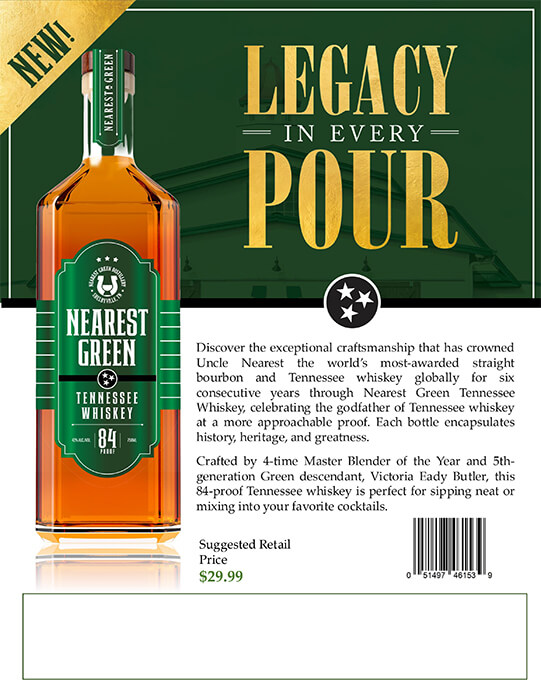 Uncle Nearest Nearest Green Whiskey Sales Sheet preview