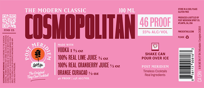 Post Meridiem Cosmopolitan Label preview
