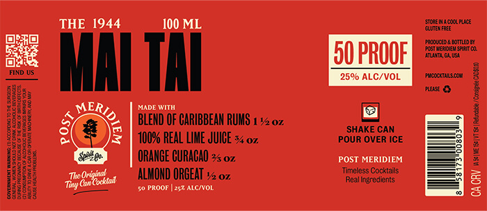 Post Meridiem Mai Tai Label preview
