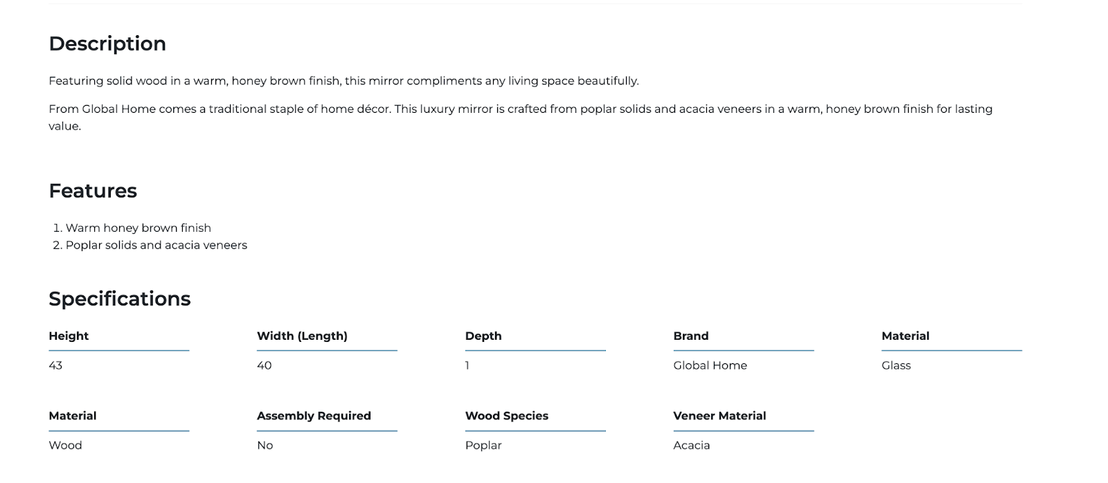 Caption: Based on what we see on the manufacturer site, we get inaccurate data from ChatGPT