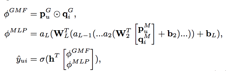NeuMF math