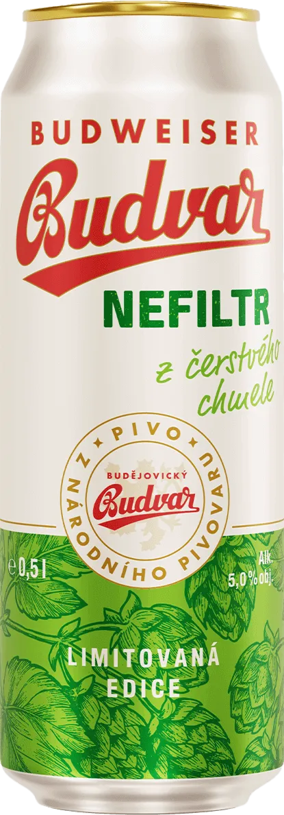 Plechovka limitované edice piva Nefiltr z čerstvého chmele