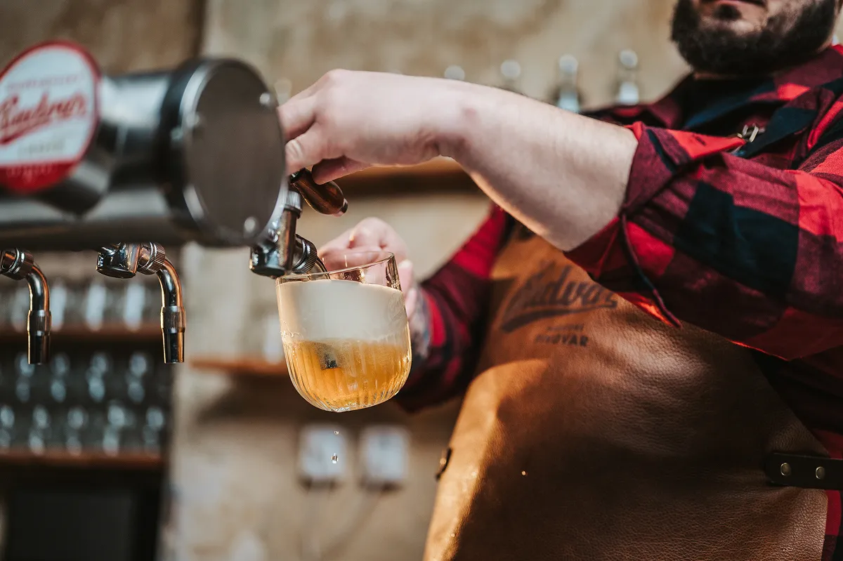 čepování piva Budvar