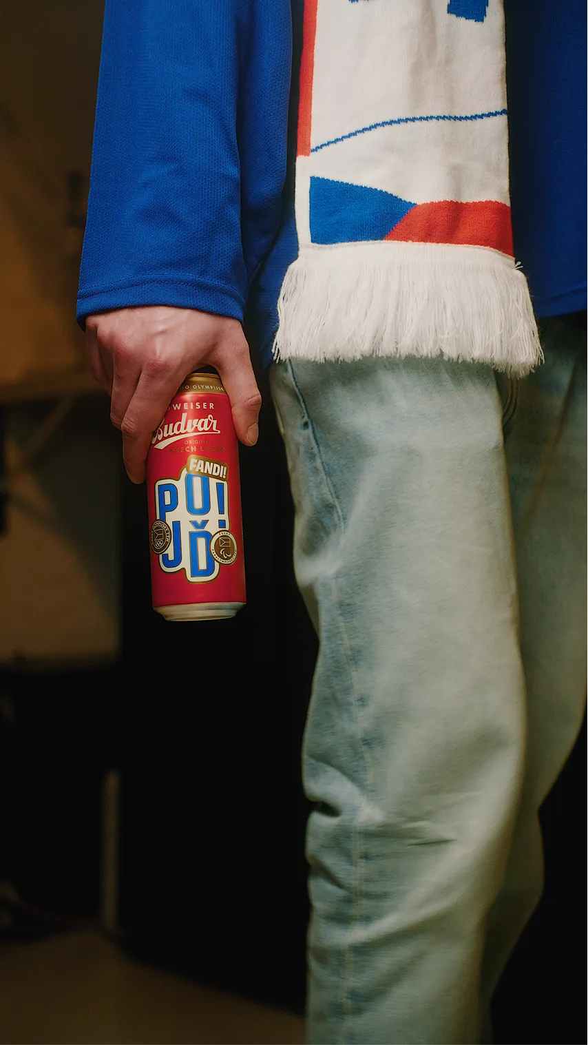 Fanoušek s limitovanou plecchovkou POJĎ