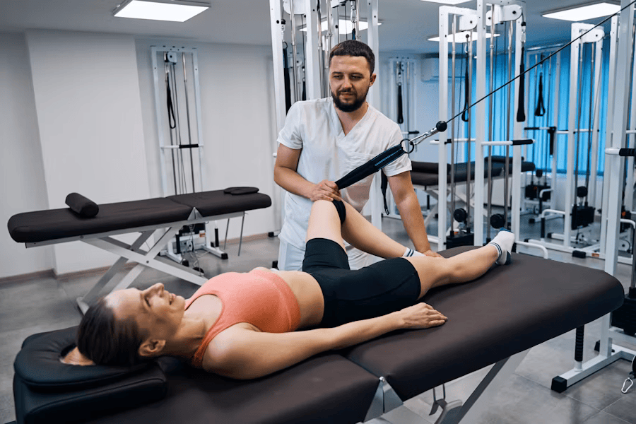 Physiotherapie als Behandlung des piriformis muskel und zur Entspannung der Nerven.