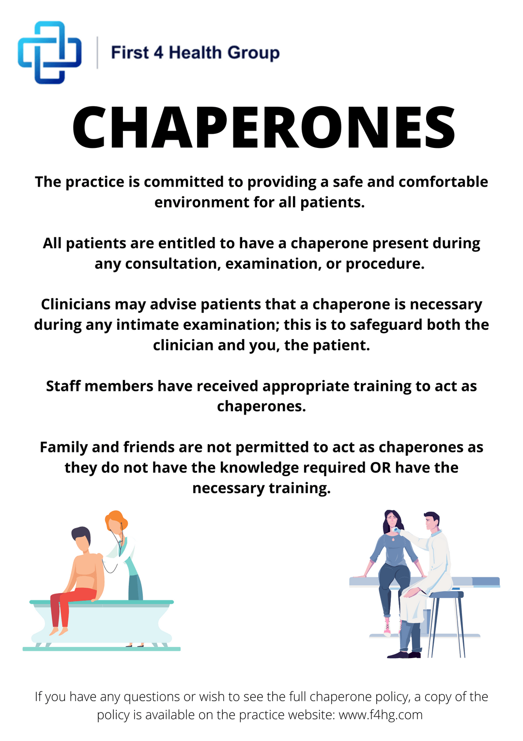 Chaperone Policy & Poster | NHS GP Surgery