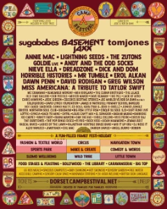 Camp Bestival Dorset 2025 lineup poster.