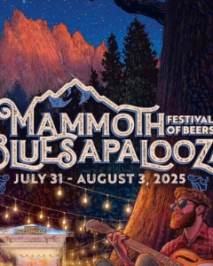 Mammoth Festival of Beers and Bluesapalooza 2025 lineup poster.