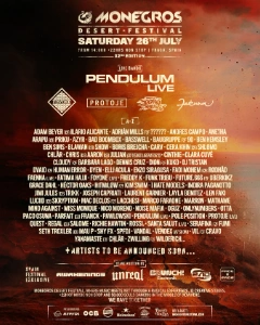 Monegros Desert Festival 2025 lineup poster.
