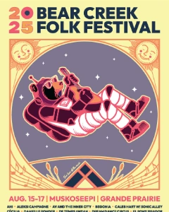 Bear Creek Folk Festival 2025 lineup poster.