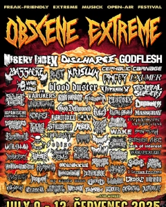 Obscene Extreme 2025 lineup poster.