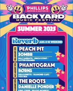 Phillips Backyard Reverb 2025 lineup poster.