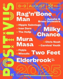 Positivus Festival 2025 lineup poster.