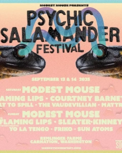 Psychic Salamander Festival 2025 lineup poster.