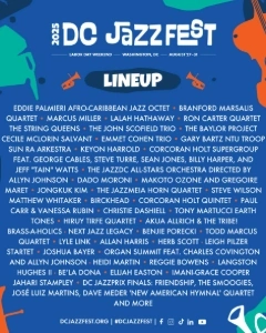 DC JazzFest 2025 lineup poster.
