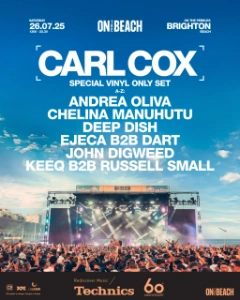 On The Beach 2025 lineup poster.