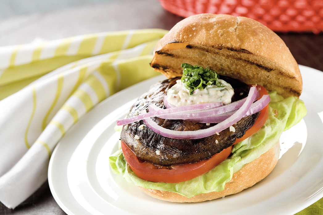TasteOverTime- Recipes- Portobello Mushroom Burgers with Basil-Mustard Sauce