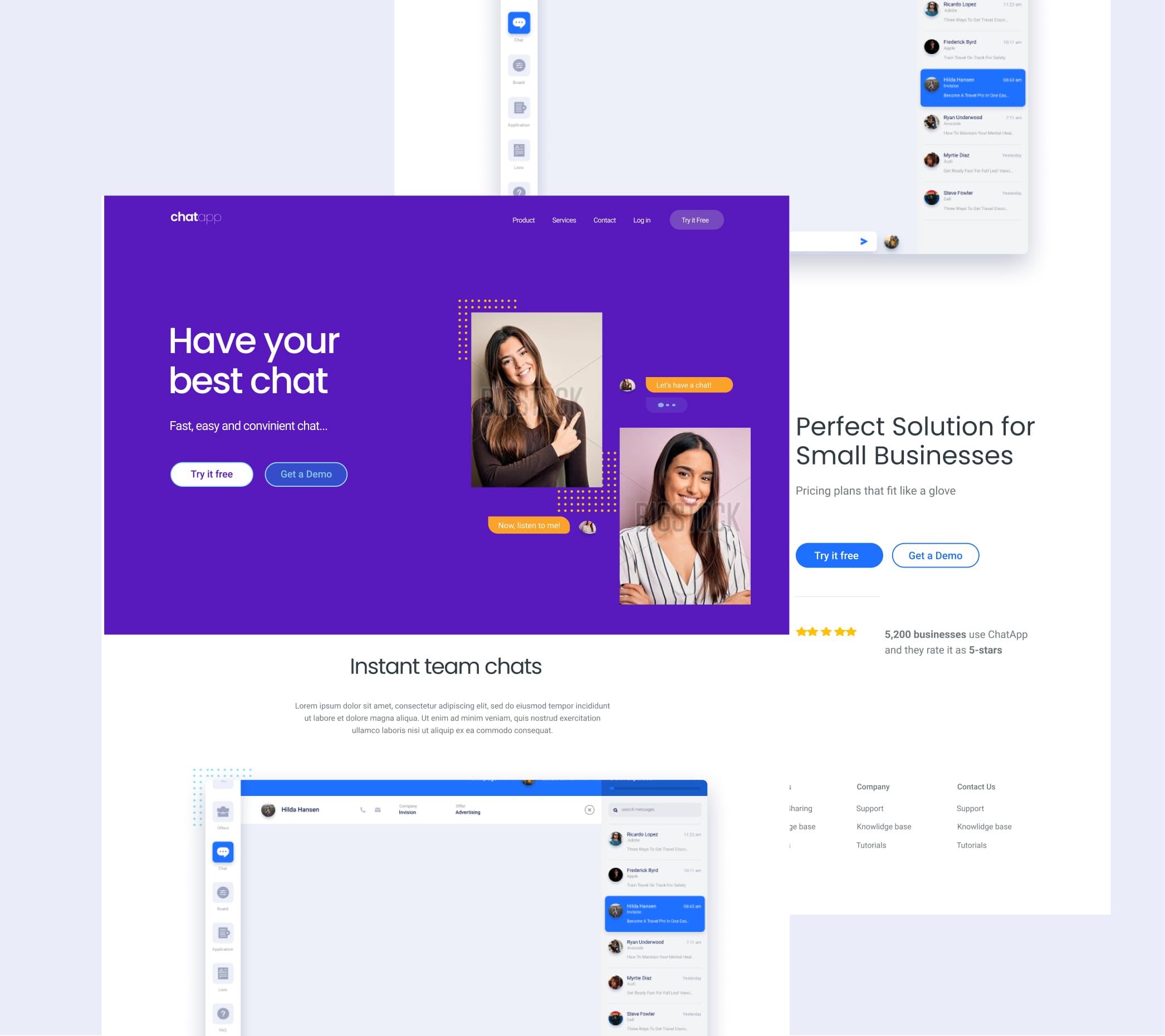A mockup of a project