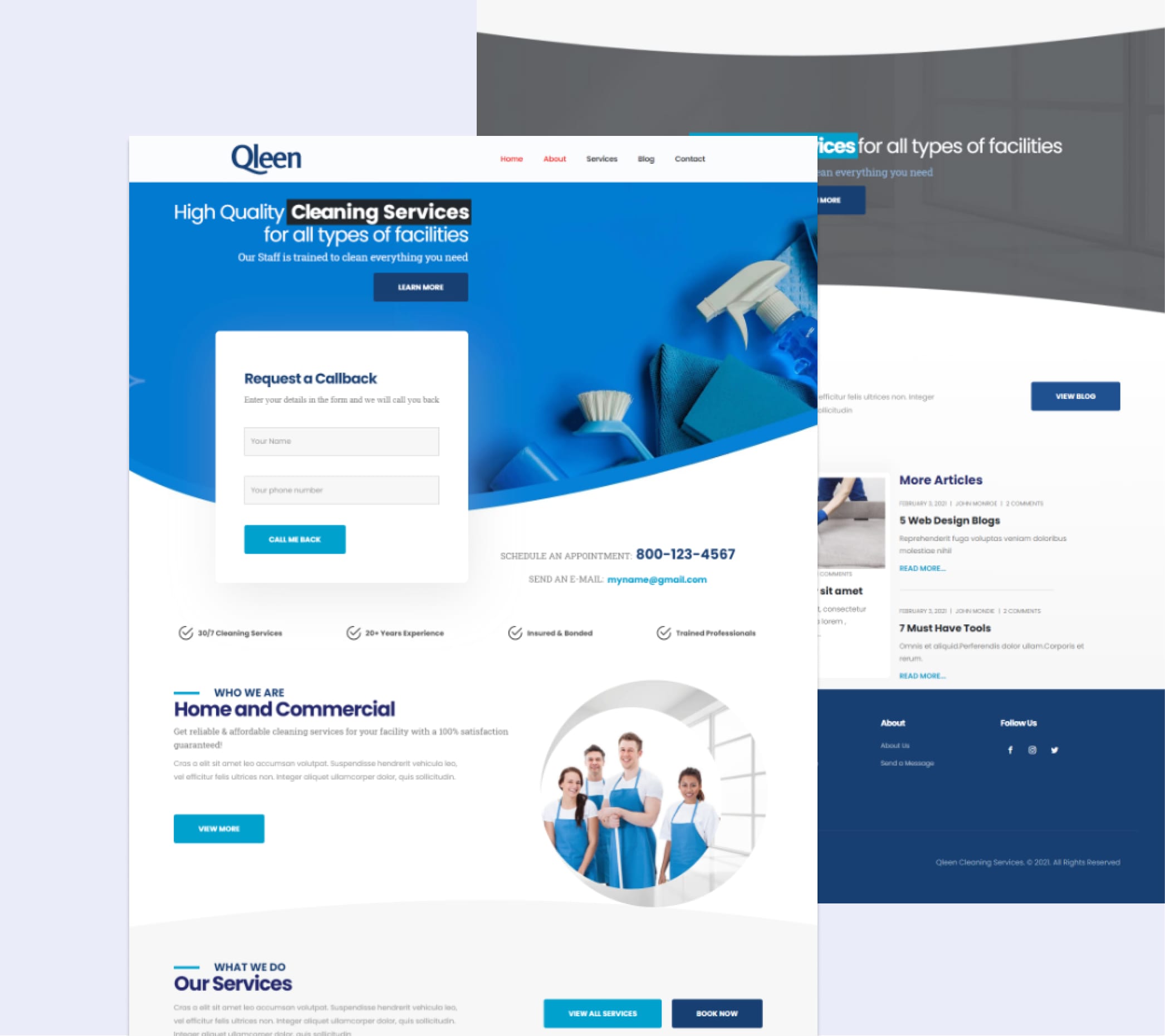 A mockup of a project