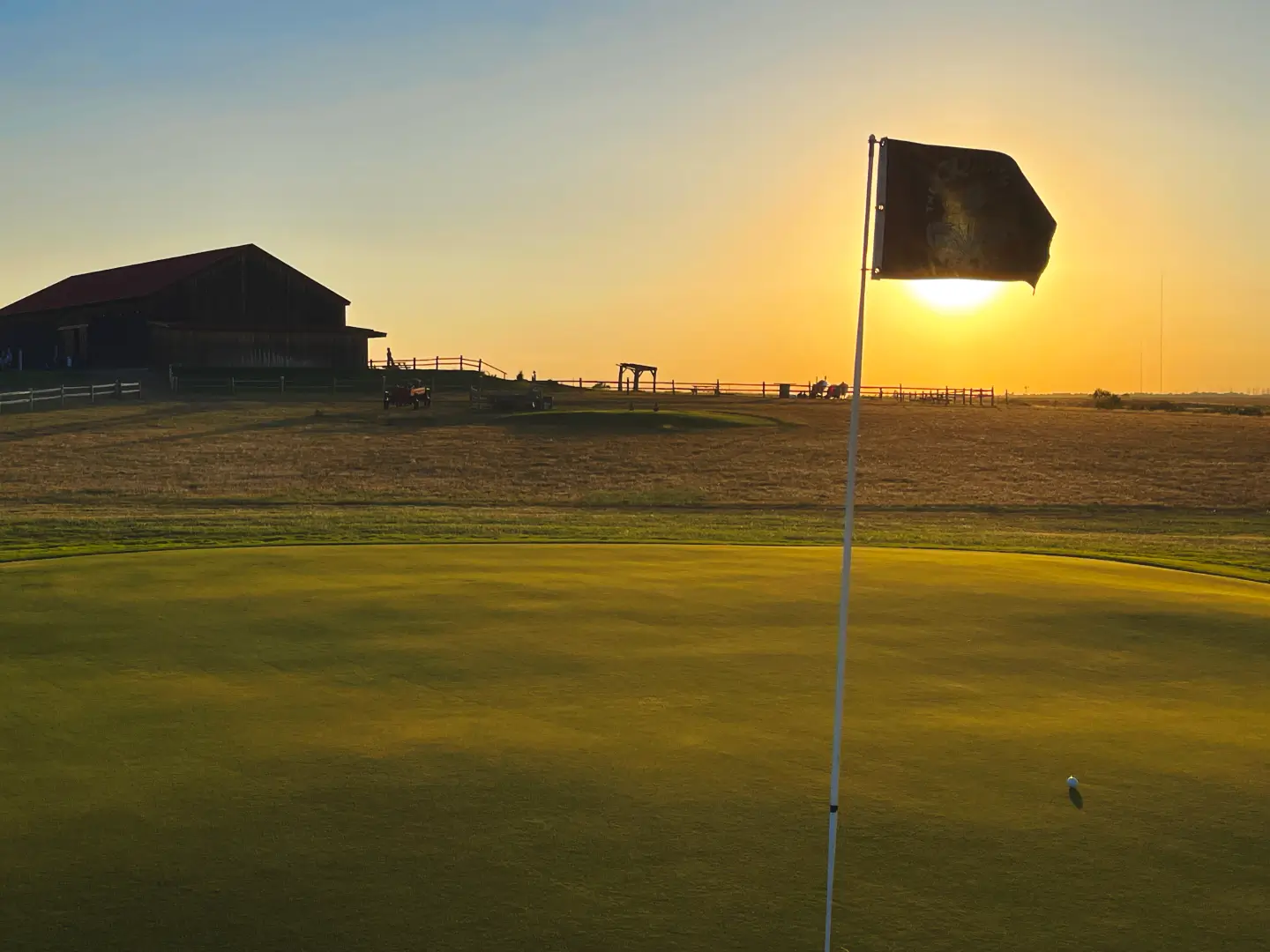 The Rusty Club Flag in the Sunset