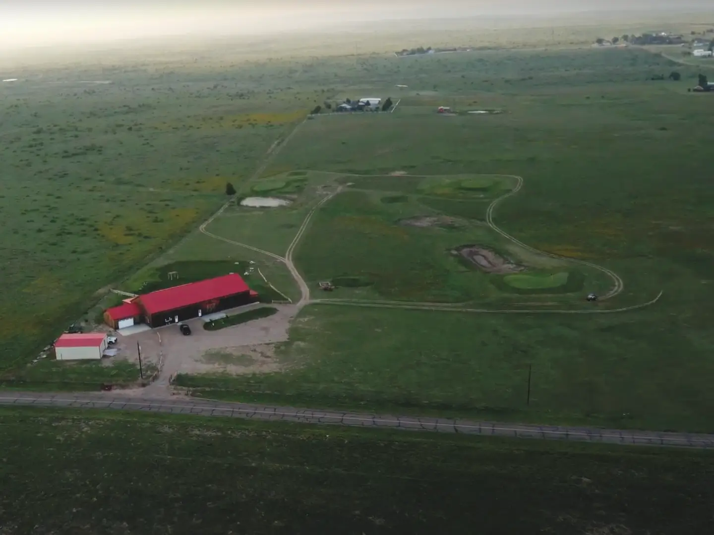 Aerial View of The Barn and the Rusty Club