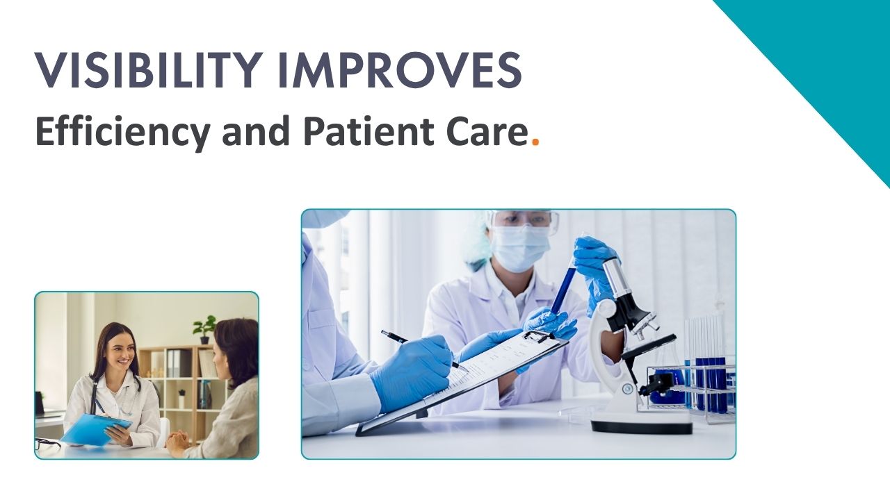 A blurry image of a busy office, with employees walking around the open office landscape