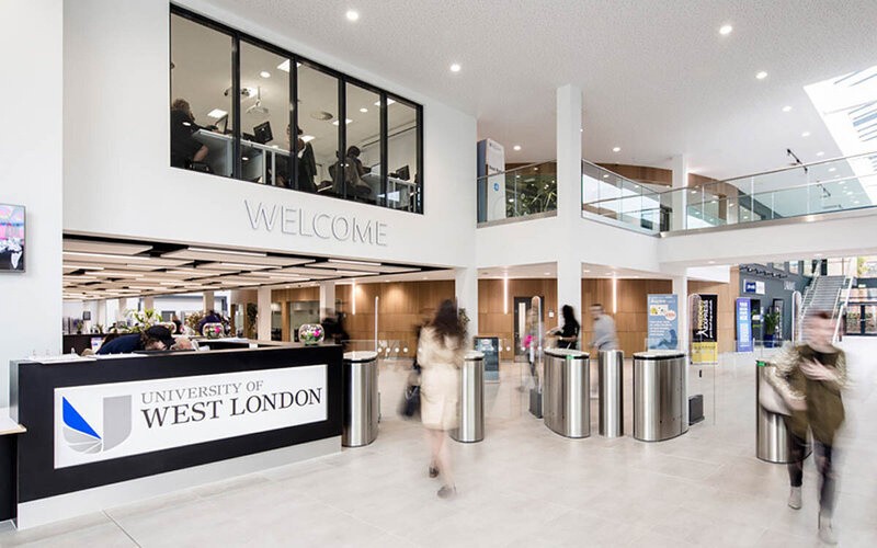 University of West London campus building  -  one of five campuses serving 25,000 students across Greater London and Berkshire