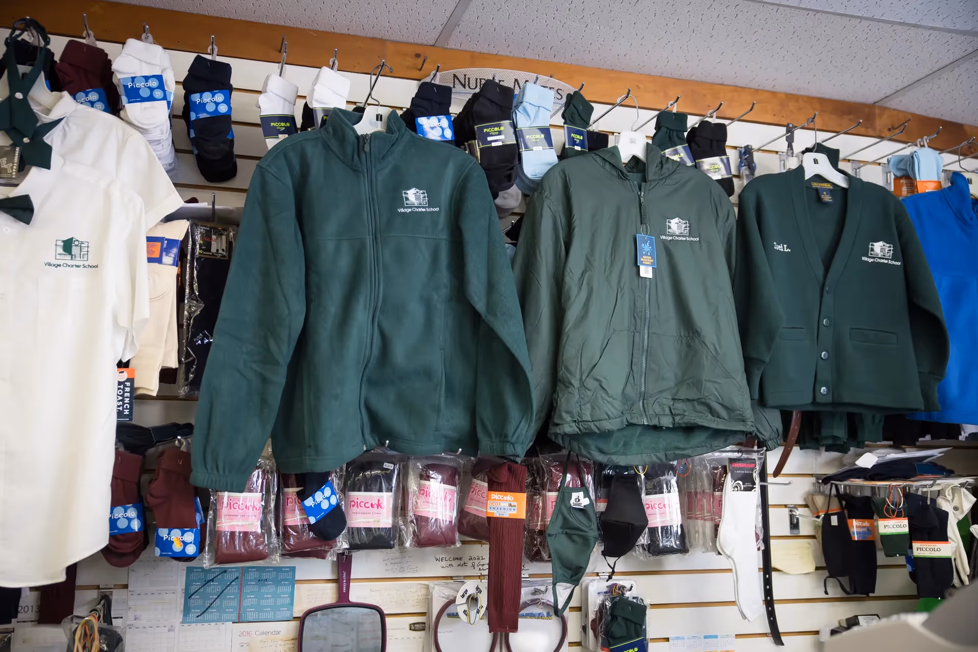 Shirts hanging in Bits N Pieces Uniform Service - Trenton NJ