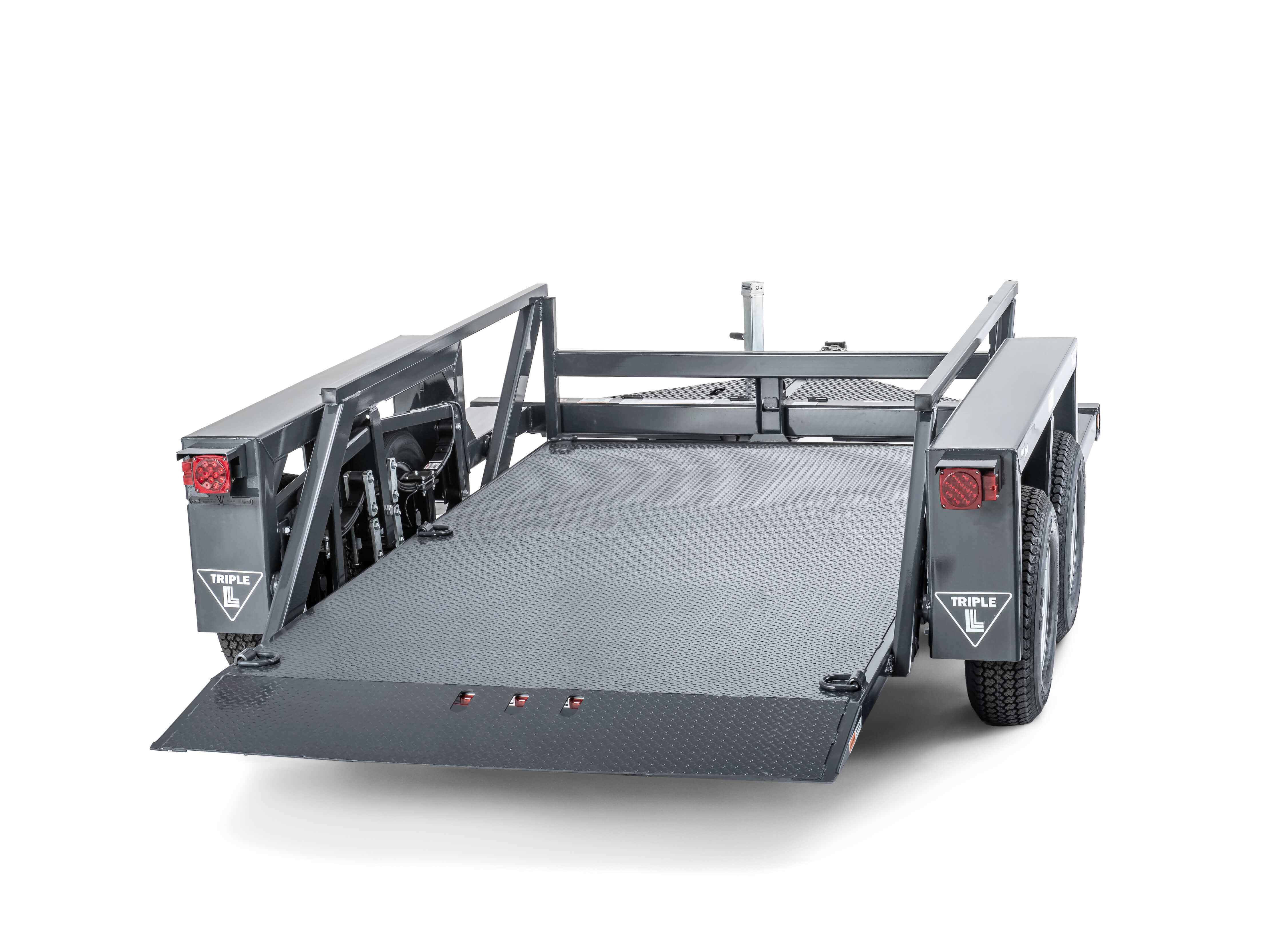 Image of Flatbed medium duty (7k) tandem axle trailer