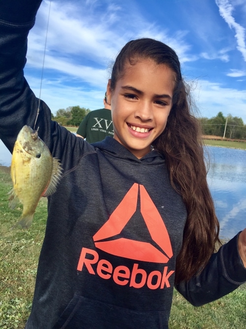 Footpath kid fishing