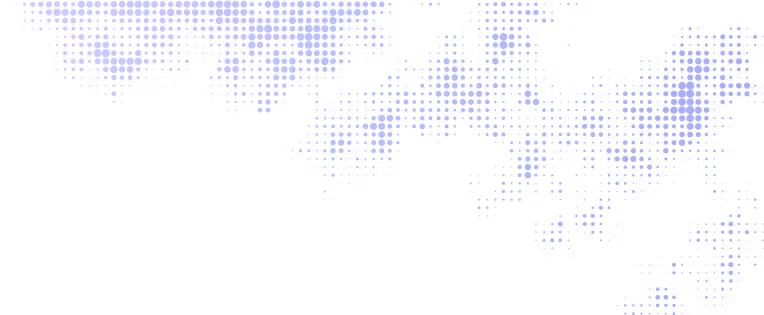 Abstract pattern of scattered small blue dots on a black background, forming irregular clusters.