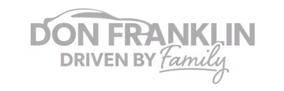 Don Franklin logo with a stylized car outline and the phrase Driven by Family.