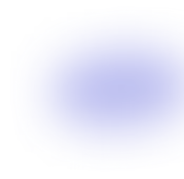 Blue glowing circular shape with a soft, blurred edge on a black background.