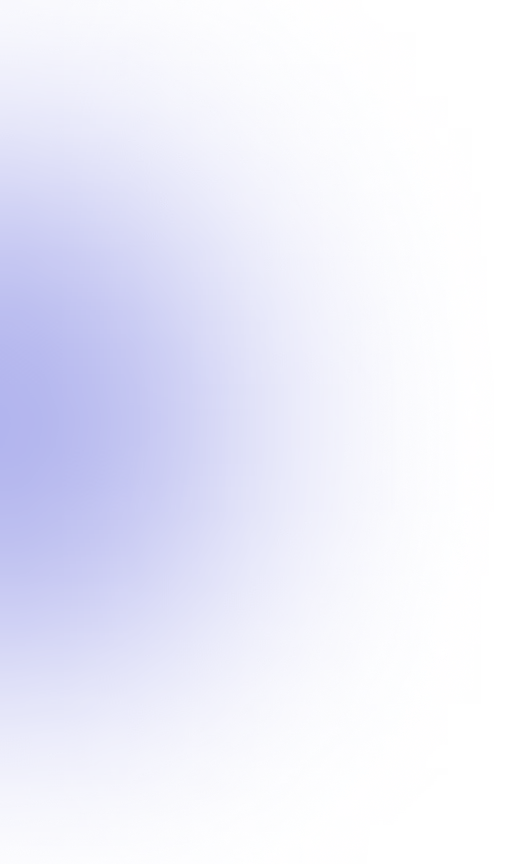 Blurred blue circular shape with gradient edges on a transparent background.