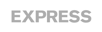 The word EXPRESS in bold, gray capital letters on a black background.