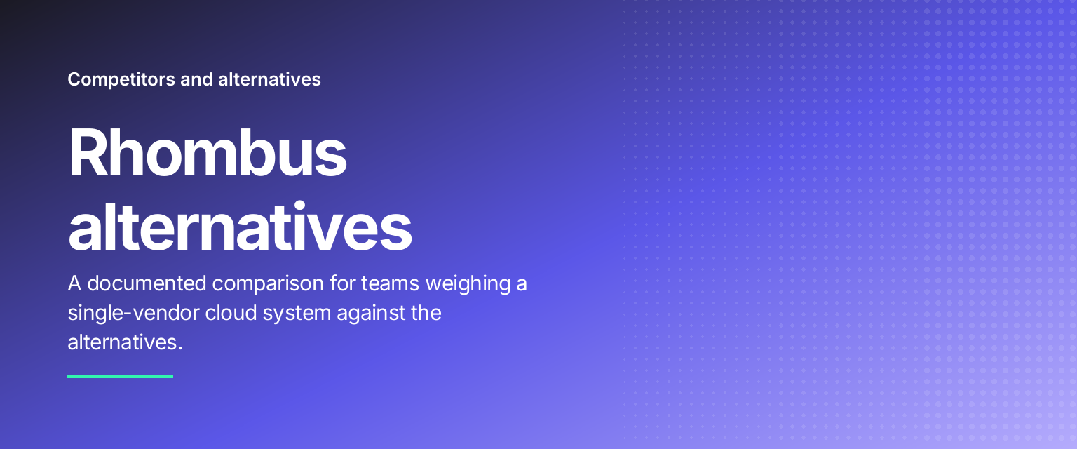 Rhombus alternatives: A documented comparison for teams weighing a single-vendor cloud system against the alternatives