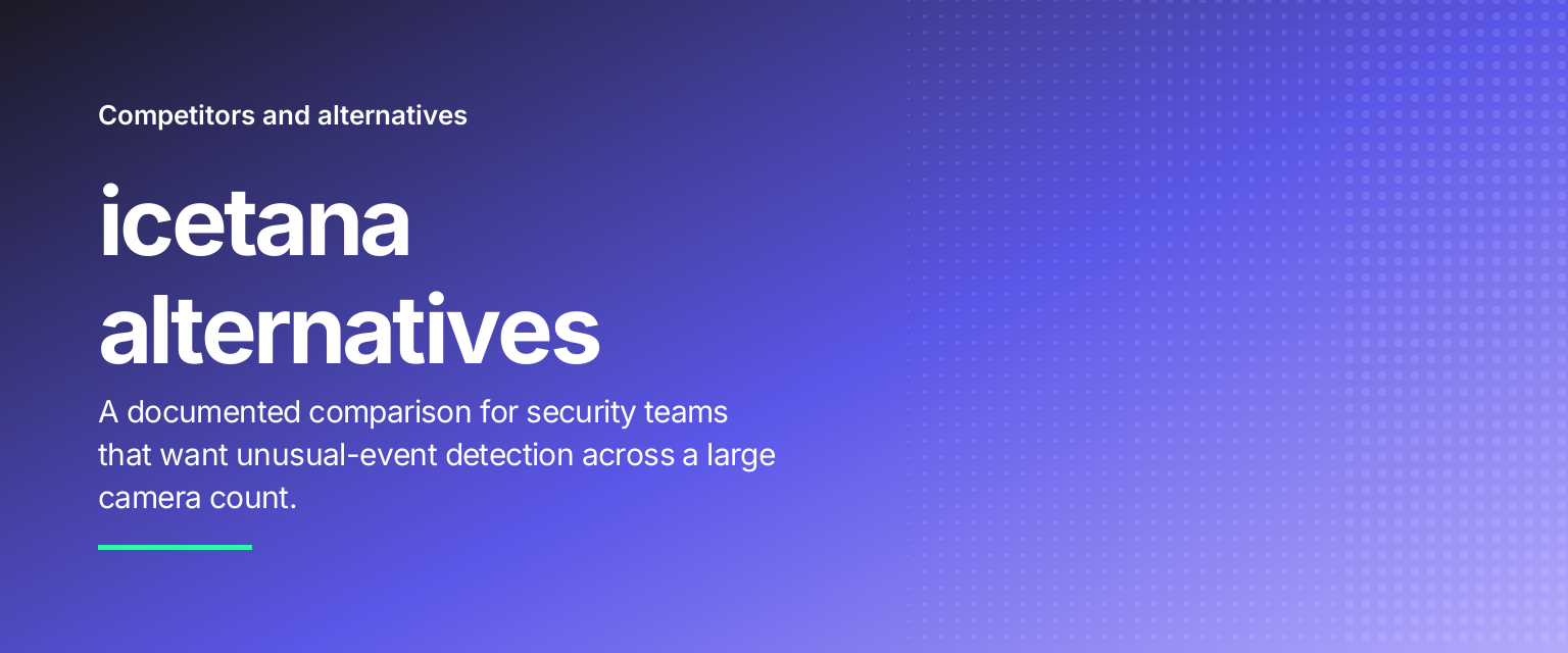 icetana alternatives: A documented comparison for security teams that want unusual-event detection across a large camera count