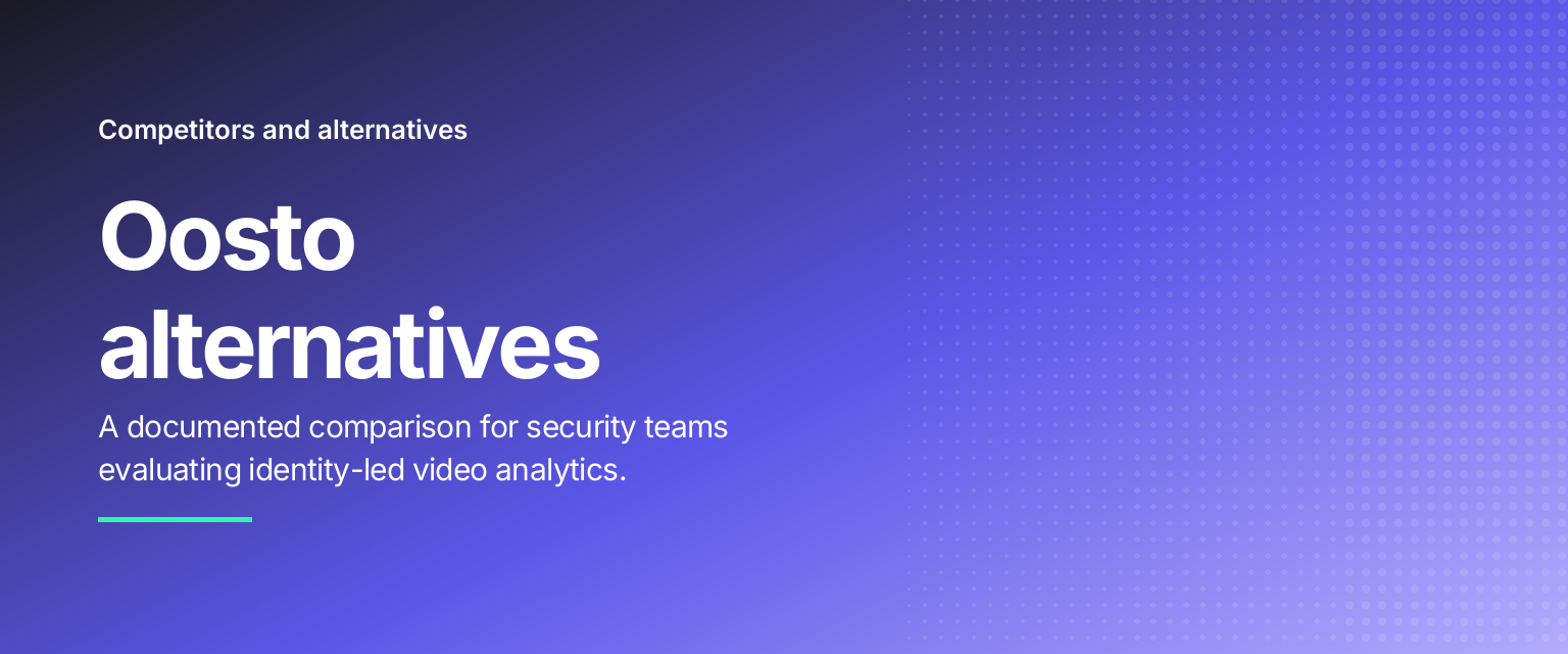 Oosto alternatives: A documented comparison for security teams evaluating identity-led video analytics