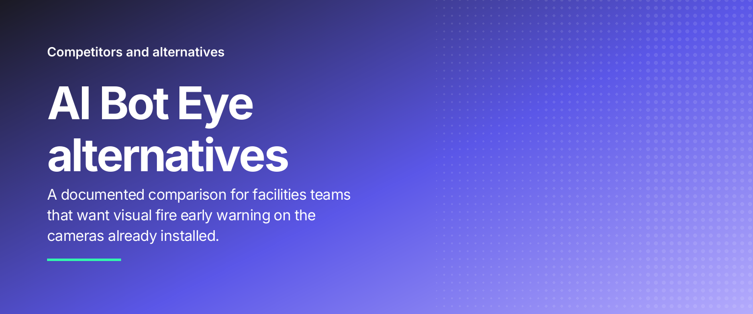 AI Bot Eye alternatives: A documented comparison for facilities teams that want visual fire early warning on the cameras already installed