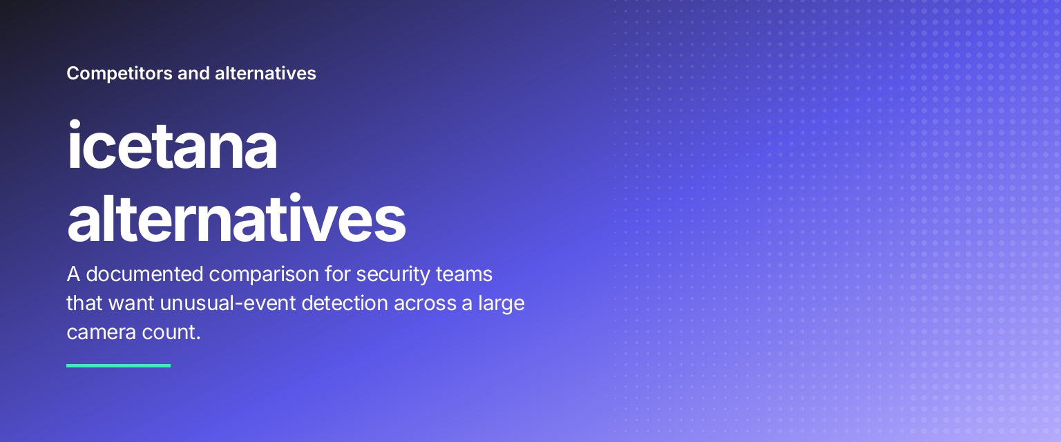 icetana alternatives: A documented comparison for security teams that want unusual-event detection across a large camera count