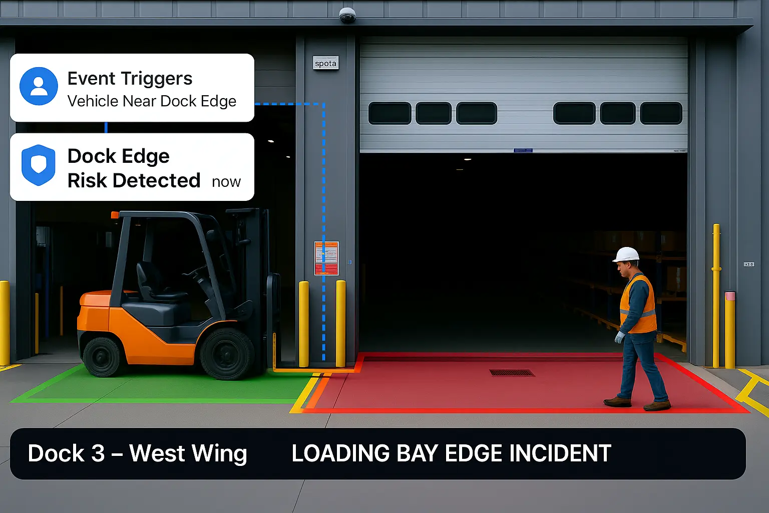 Preventing Falls from Height and Loading Dock Incidents in Logistics with AI Video Analytics