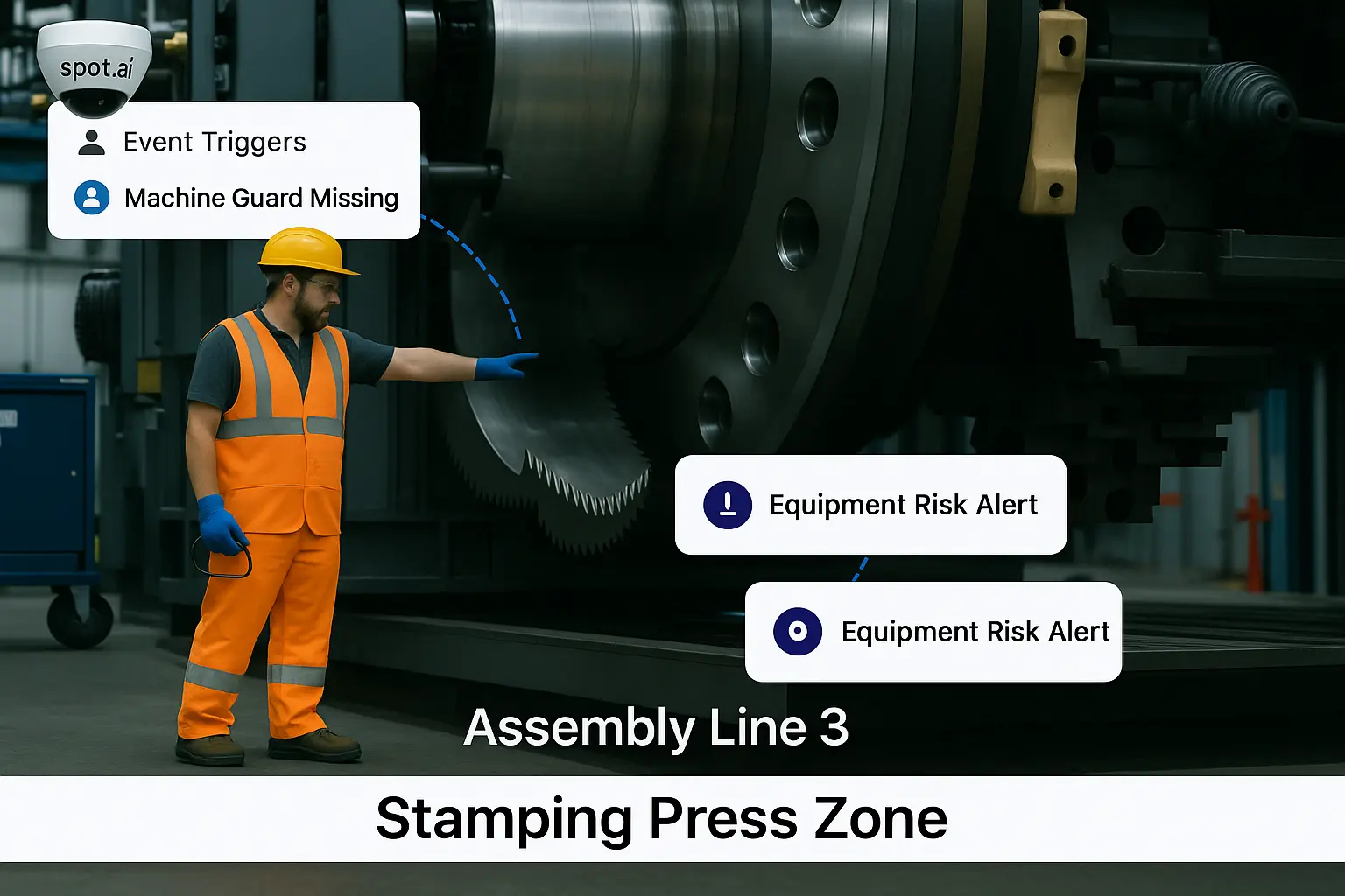 Preventing Struck-By and Caught-Between Injuries in Manufacturing with AI Video Analytics