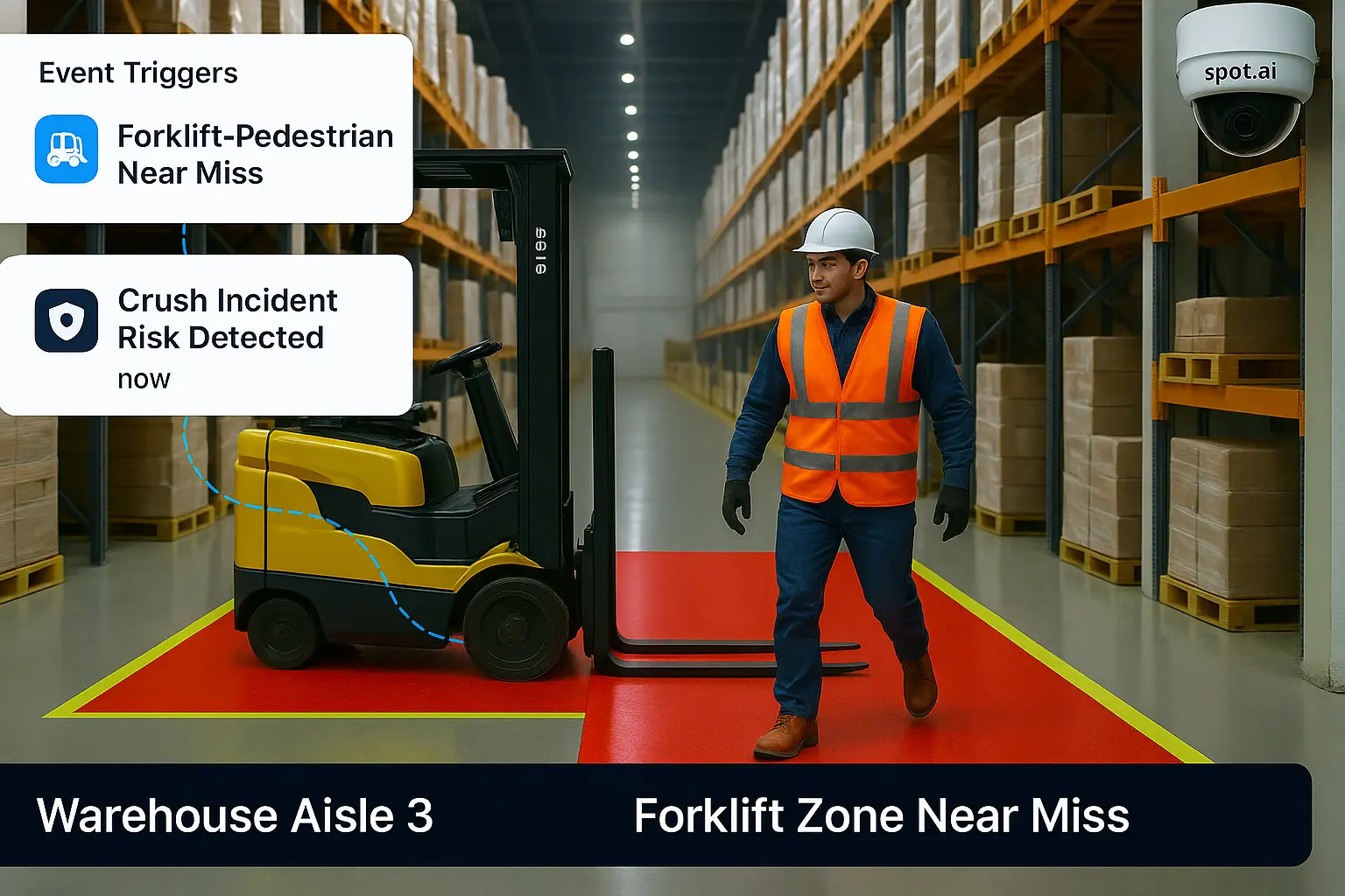 Preventing Warehouse Machinery Injuries: How AI Video Analytics Proactively Stops Caught-In and Crush Incidents
