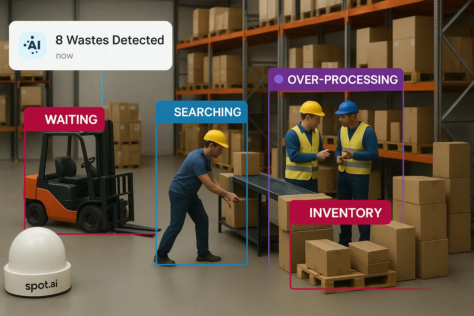 How to Identify and Eliminate the 8 Wastes of Lean Using AI Video Analytics
