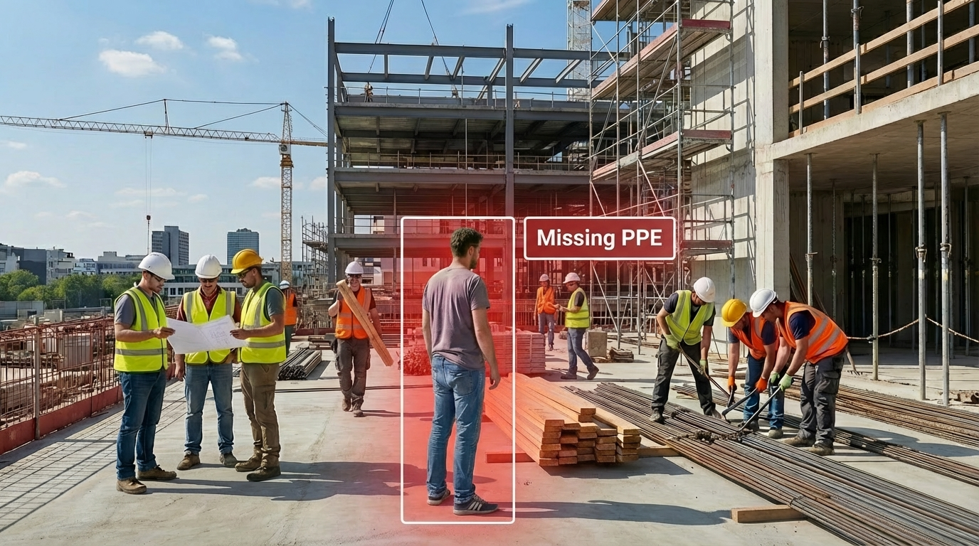 How to monitor PPE compliance by trade and subcontractor with video AI