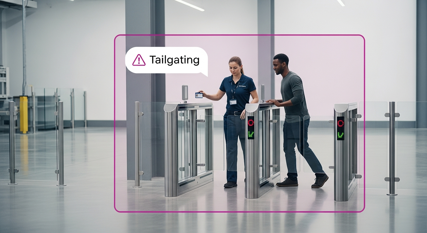 Tailgating detection for secure entry points in manufacturing facilities