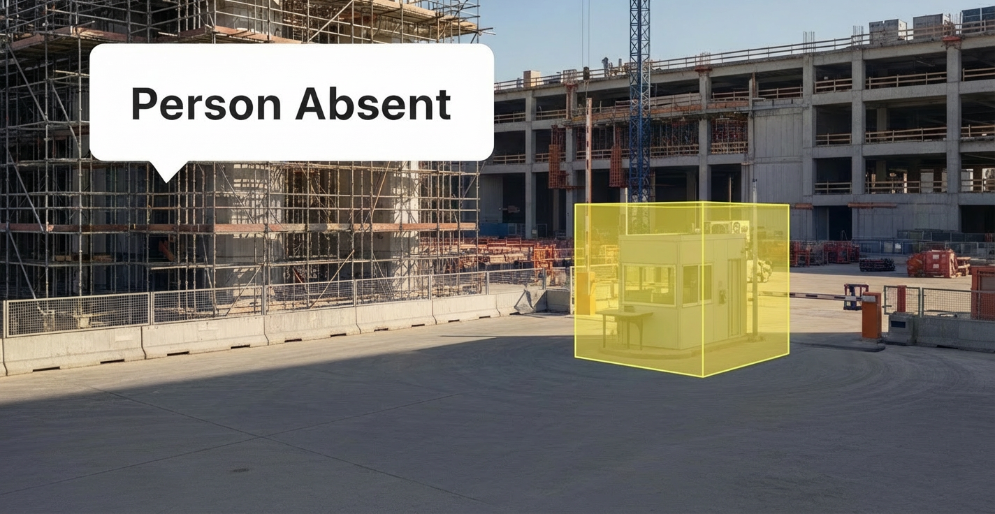 Using 'person absent' alerts to monitor critical checkpoints on large sites